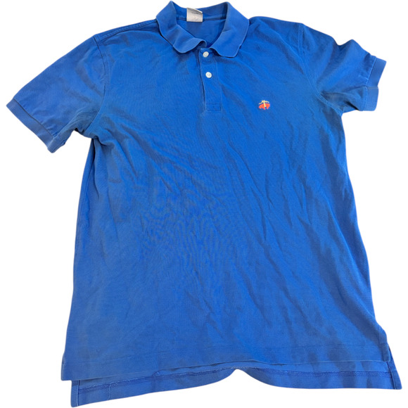 Brooks Brothers Polo Shirt Mens Medium Blue Performance Short Sleeve Slim Fit - Picture 1 of 7